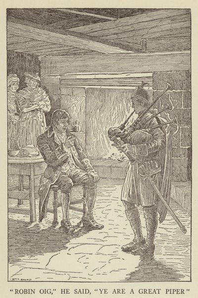 Illusztráció az Elrabolva, Robert Louis Stevenson alkotó: Louis John Rhead