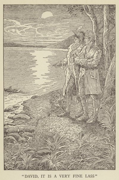 Illusztráció az Elrabolva, Robert Louis Stevenson alkotó: Louis John Rhead