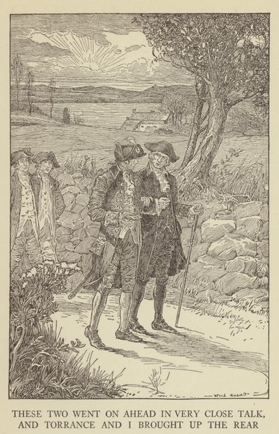 Illusztráció az Elrabolva, Robert Louis Stevenson alkotó: Louis John Rhead