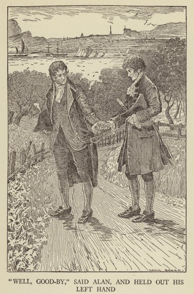 Illusztráció az Elrabolva, Robert Louis Stevenson alkotó: Louis John Rhead