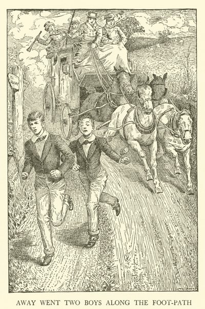 Illusztráció Tom Brown iskolai napjaihoz (metszet) alkotó: Louis John Rhead