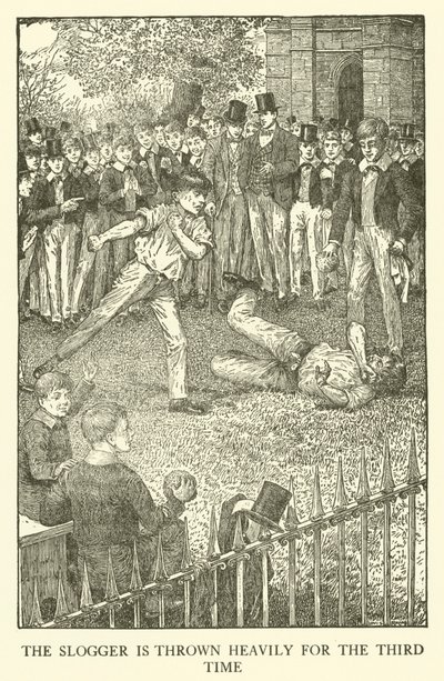 Illusztráció Tom Brown iskolai napjaihoz (metszet) alkotó: Louis John Rhead