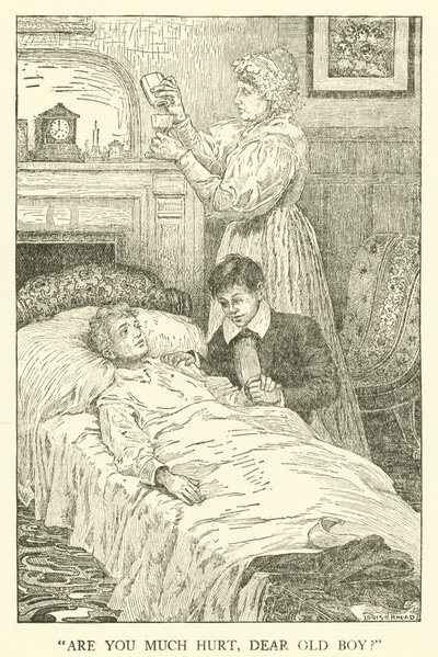 Illusztráció Tom Brown iskolai napjaihoz (metszet) alkotó: Louis John Rhead