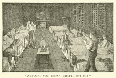 Illusztráció Tom Brown iskolai napjaihoz (metszet) alkotó: Louis John Rhead