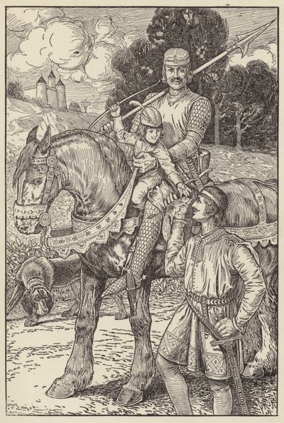 Robert a saját kis íjával lőtt a mókusokra alkotó: Louis John Rhead