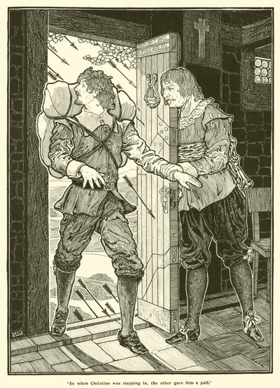 Tehát amikor Christian belépett, a másik húzott neki (metszet) alkotó: Louis John Rhead