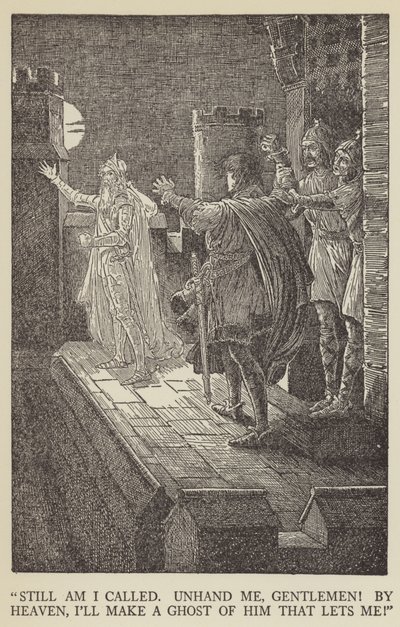 Még mindig hívnak, engedjétek le, uraim! az ég, szellemet csinálok belőle, aki megenged! alkotó: Louis John Rhead