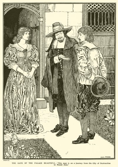 Szép a palota kapuja (metszet) alkotó: Louis John Rhead