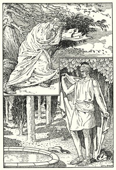 Az északi szél és a Nap (litográfia) alkotó: Louis John Rhead