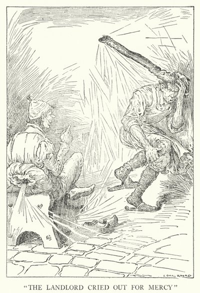 "A gazda irgalomért kiált" (litho) alkotó: Louis John Rhead