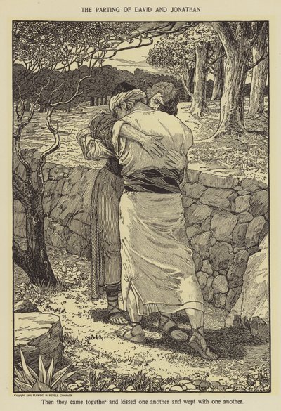 Dávid és Jonatán elválása alkotó: Louis John Rhead