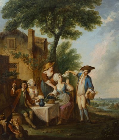 The Pretty Dove (olaj, vászon) alkotó: Louis Joseph (1731-98) Watteau