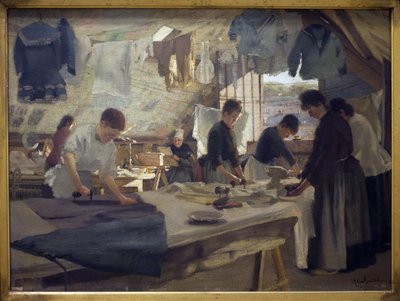 Ripper műhelye Trouville-ben. Louis Joseph Anthonissen (1849-1913) festménye, Olaj, vászon alkotó: Louis Joseph Anthonissen