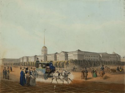 Az Admiralitás Szentpéterváron, 1840-es évek vége. alkotó: Louis Jules Arnout