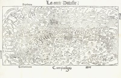 Olaszország térképe, 1830 körül alkotó: Louis Julien Jacottet