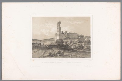 Kilátás Koldinghus romjaira Les ruines du château de Colding / Koldinghuus romjai (cím a tárgyon) Arcok Skandináviában (sorozat címe) Vues du Nord. Danemark (sorozat címe) alkotó: Louis Julien Jacottet