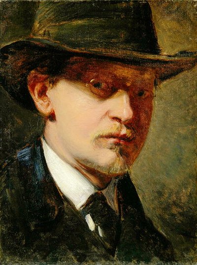 Önarckép kalappal (olaj, vászon) alkotó: Louis Kolitz