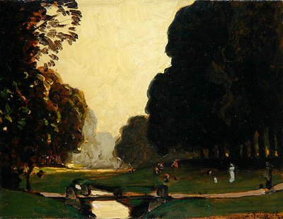 A Kis Fulda a Karlsaue parkban, Kassel alkotó: Louis Kolitz