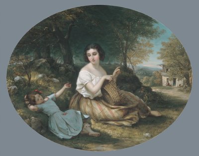 A kosárkészítő, 1853. alkotó: Louis Lang