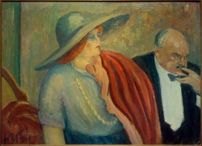Pár a színházban alkotó: Louis Legrand