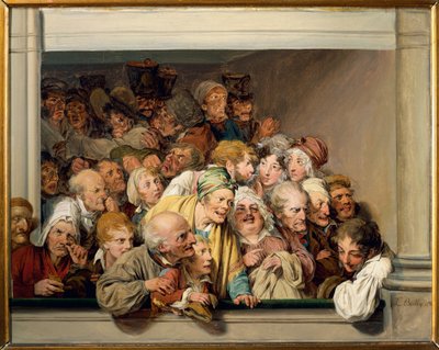 Franciaország, Párizs, Versailles, Theatre Box ingyenes előadásnapon alkotó: Louis Leopold Boilly
