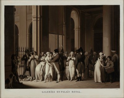 A királyi palota galériái, 1809. alkotó: Louis Leopold Boilly