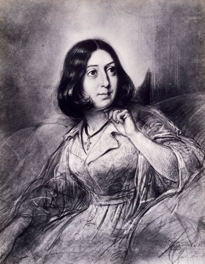 George Sand portréja, Amantine-Lucile-Aurore Dupin álneve (Párizs alkotó: Louis Leopold Boilly