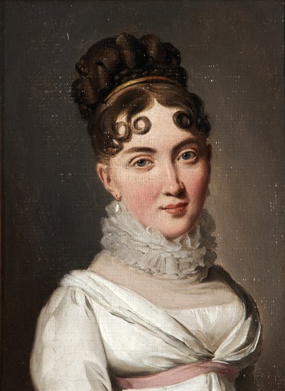 Fiatal nő portréja csipkegallérral alkotó: Louis Leopold Boilly