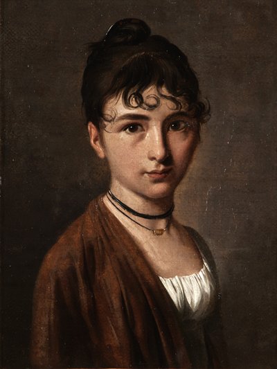 Nyakláncot viselő fiatal nő portréja alkotó: Louis Leopold Boilly