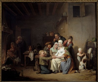 Louis Leopold Boilly (1761-1845) A marhahústalp-festés játéka alkotó: Louis Leopold Boilly