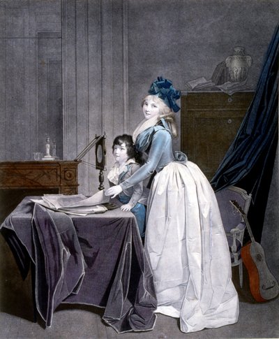Az optikai illúzió. 1794 (metszet). írta Louis Leopold Boilly (1761-1845). L