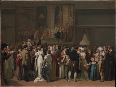 David „Koronázás” című művének nyilvános bemutatása a Louvre-ban alkotó: Louis Leopold Boilly