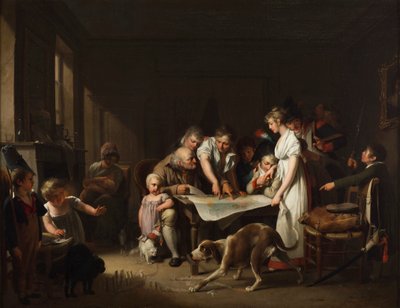 A Nagy Hadsereg Értesítőjének felolvasása alkotó: Louis Leopold Boilly