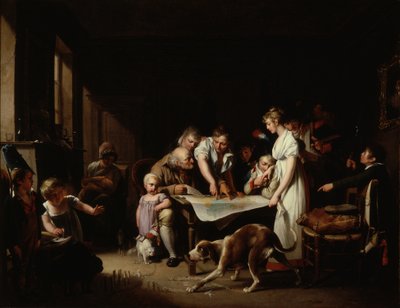 A Nagy Hadsereg Bulletinjének olvasása alkotó: Louis Leopold Boilly