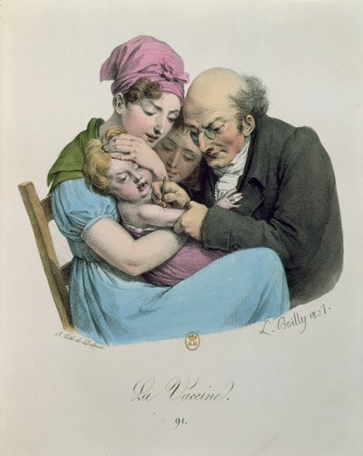 A vakcina, metszett: Francois Seraphin Delpech (1778-1825) 1827 alkotó: Louis Leopold Boilly