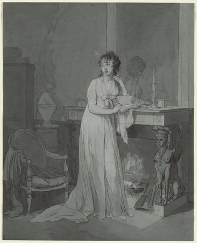 Nő a kandalló előtt alkotó: Louis Leopold Boilly