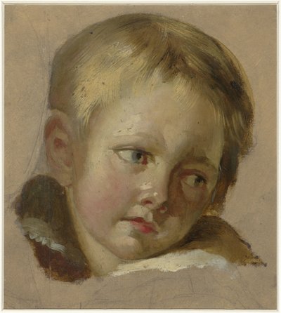Vázlat egy baba fejéről világosszőke hajjal alkotó: Louis Léopold Boilly (rejected attribution)