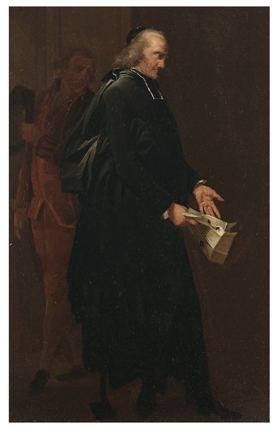 Egy apát kezében egy levél alkotó: Louis Leopold Boilly