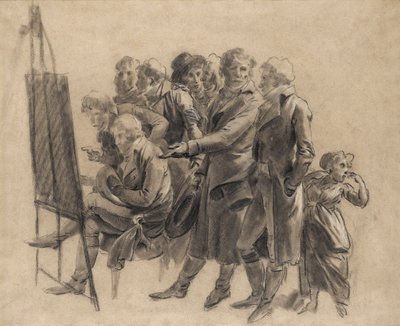 Louis-Léopold Boilly - A művészek találkozója (vázlat) alkotó: Louis Leopold Boilly