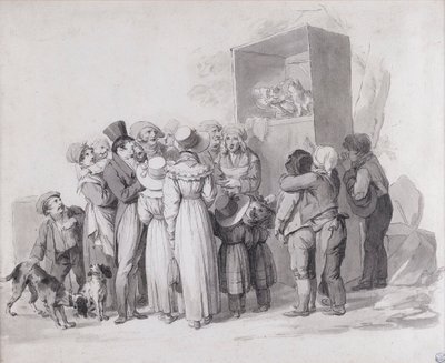 Louis-Léopold Boilly - A szegény macska (vázlat) alkotó: Louis Leopold Boilly