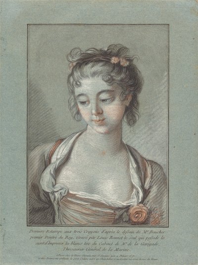 Lenéző fiatal nő mellszobra, 17651767. alkotó: Louis Marin Bonnet
