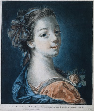 Egy nő feje Mme. Deshayes, c. 1771. alkotó: Louis Marin Bonnet