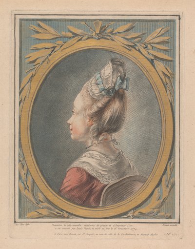 Egy fiatal lány feje balra fordult alkotó: Louis Marin Bonnet