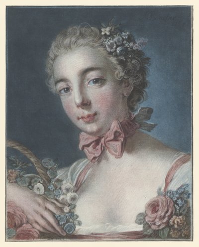 Marie Amélie Baudouin portréja Flóra szerepében növényvilág feje alkotó: Louis Marin Bonnet