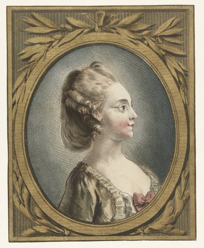 Egy fiatal nő portréja tete alkotó: Louis Marin Bonnet
