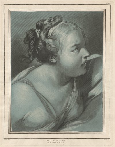 Tête de Putiphar (Potifár feleségének feje) alkotó: Louis Marin Bonnet, after Jean Baptiste Deshays