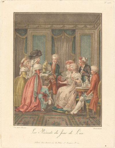 Újévi ajándékok alkotó: Louis Marin Bonnet after Jean Baptiste Hüet, I
