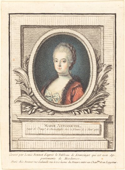 Marie Antoinette, Dauphine alkotó: Louis Marin Bonnet after Joseph Kranzinger