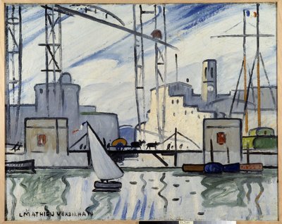 Marseille, a komphíd Louis Mathieu Verdilhan (1875-1928) festménye kb. 1918-1920 Musee Cantini, Marseille alkotó: Louis Mathieu Verdilhan
