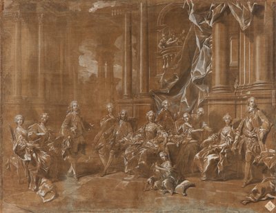 A család Philip V. alkotó: Louis Michel van Loo